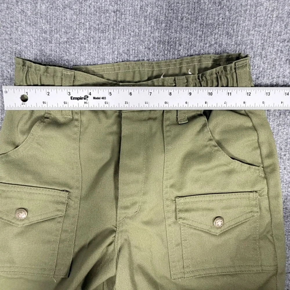 VNTG Boy Scouts of‎ America Official Uniform Pants Olive Green Cargo Size 10/ 25